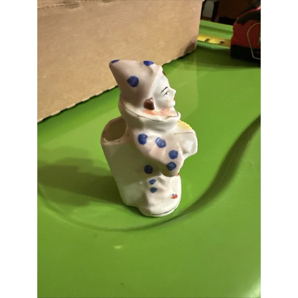 Vintage Porcelain‎ Clown With Accordion From Occupied Japan 4in Miniature